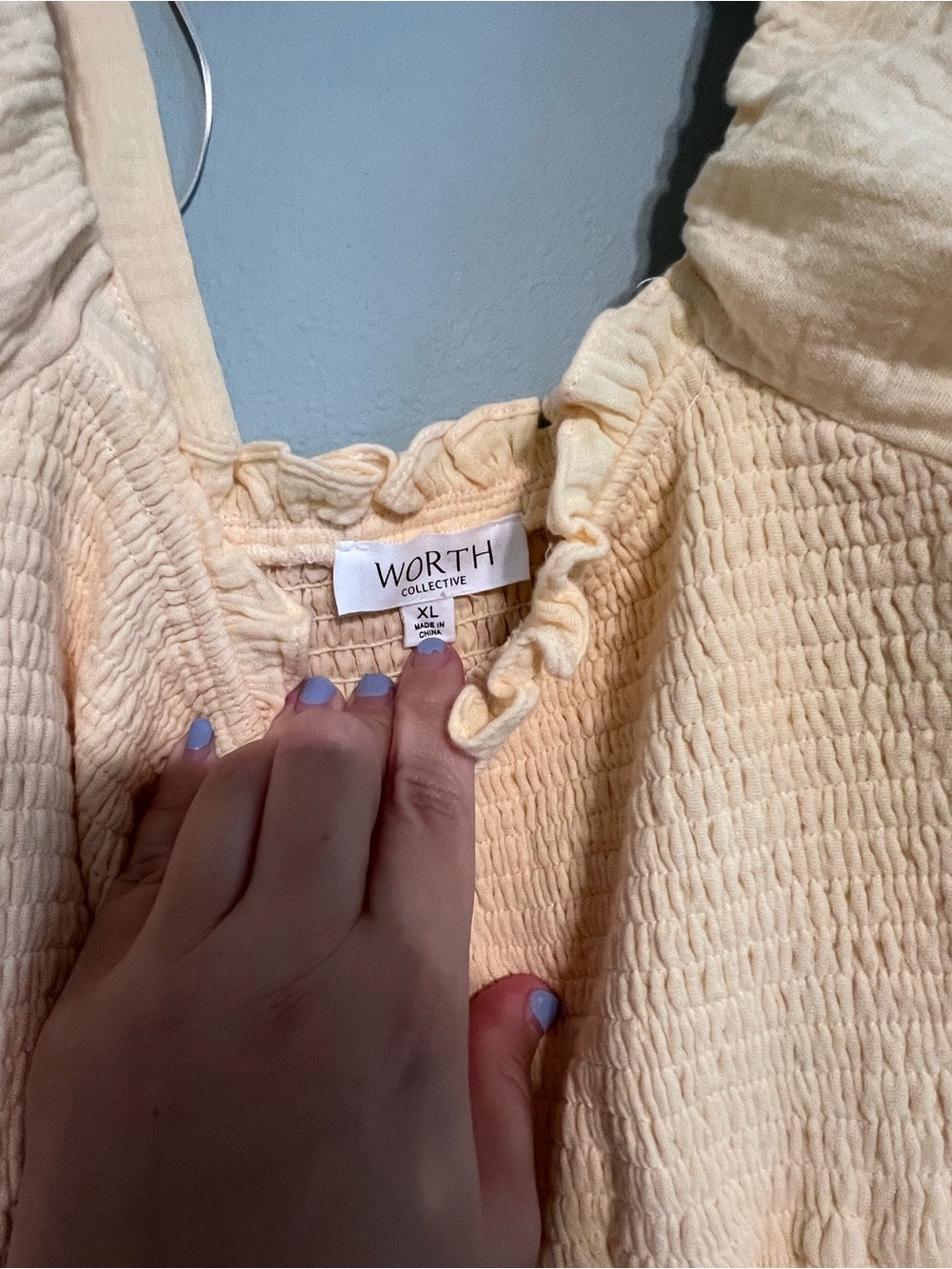 Yellow Puff Puff-Sleeve maternity Midi Dress - Picture 2 of 5